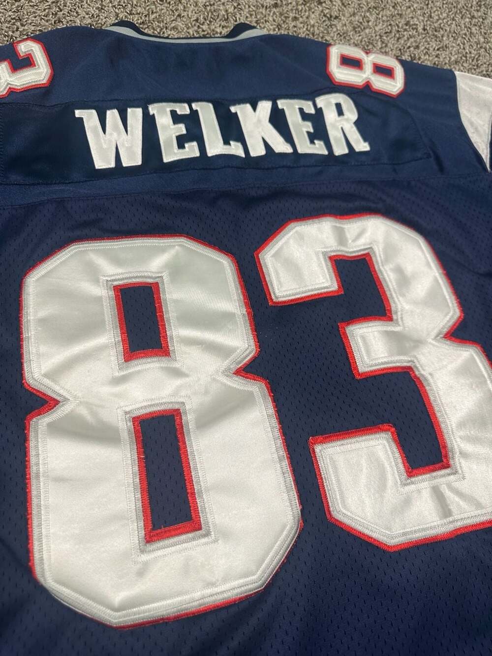 Men’s Reebok New England Patriots Wes Welker 83 Jersey Size 50